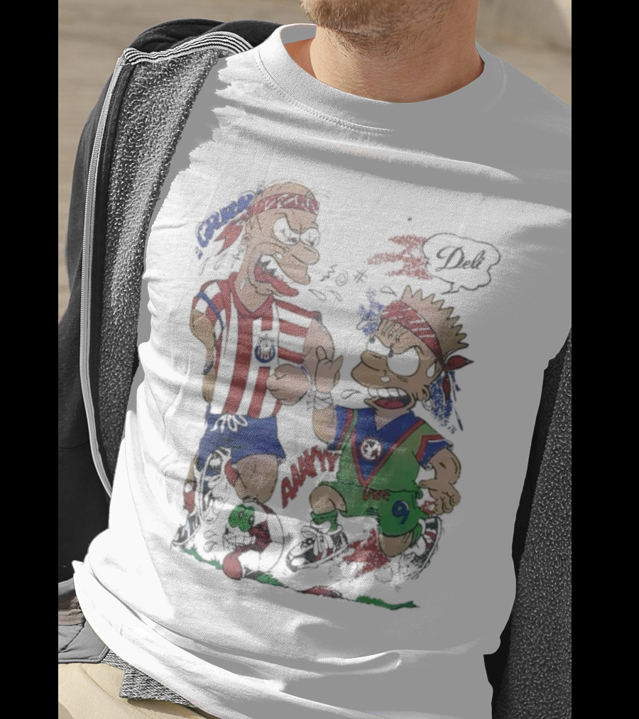 The Simpsons Homer C.D. Guadalajara Bart Club América Soccer Rivalry T-Shirt