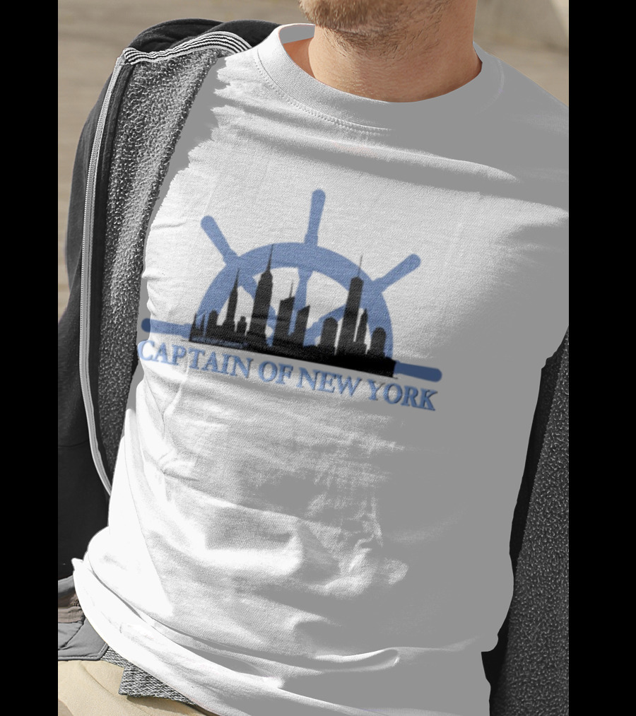 Worldof S Captain Of New York City Skyline Helm T-Shirt