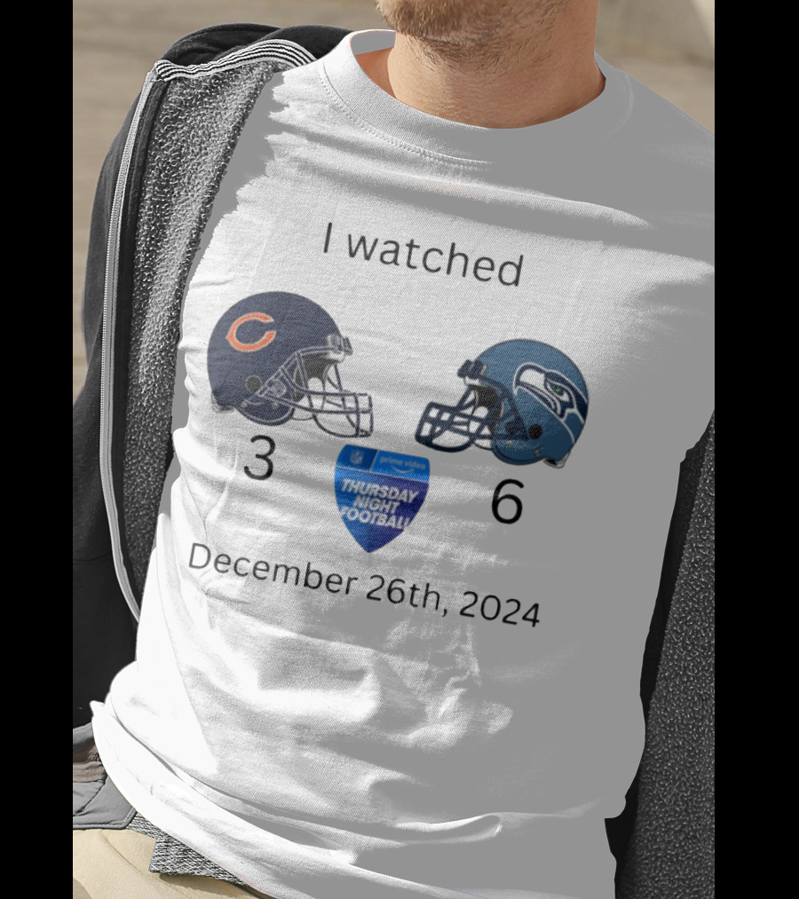 Prime Video Thursday Night Football December 26th 2024 Bears Vs Seahawks T-Shirt