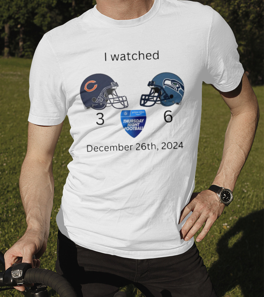 Prime Video Thursday Night Football December 26th 2024 Bears Vs Seahawks T-Shirt
