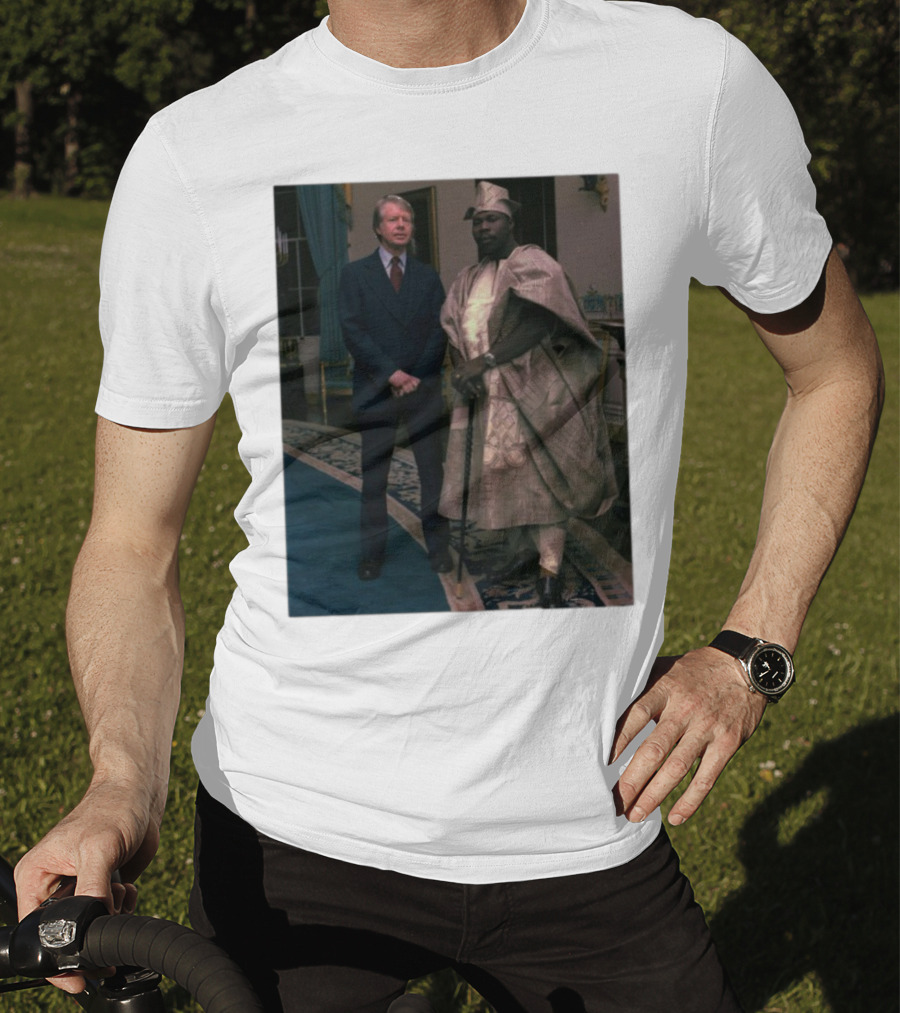 Jimmy Carter Meeting Nigerian President Traditional Attire T-Shirt