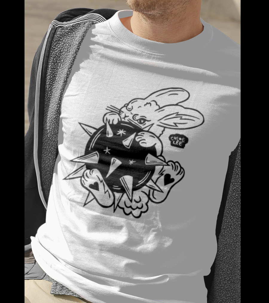 Morningstar Bunny Spiked Star Rabbit Design T-Shirt