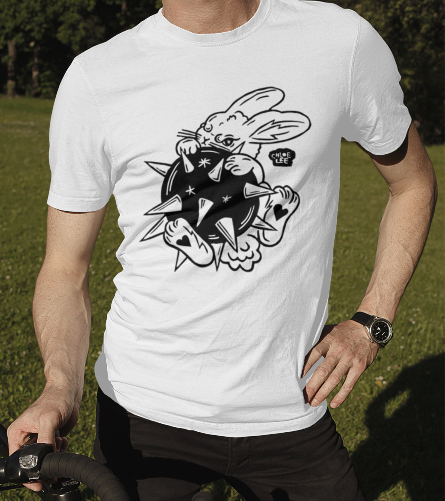 Morningstar Bunny Spiked Star Rabbit Design T-Shirt