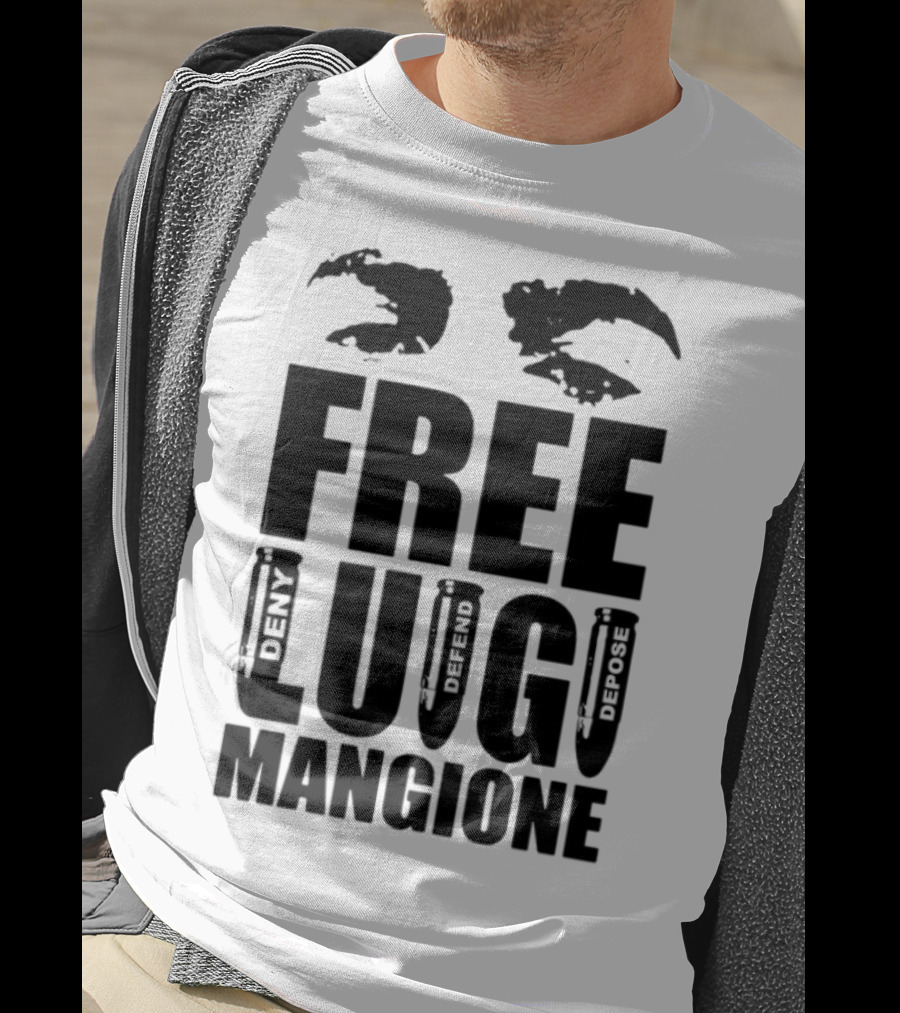 Free Luigi Mangione Crab Claws Deny Defend Depose T-Shirt