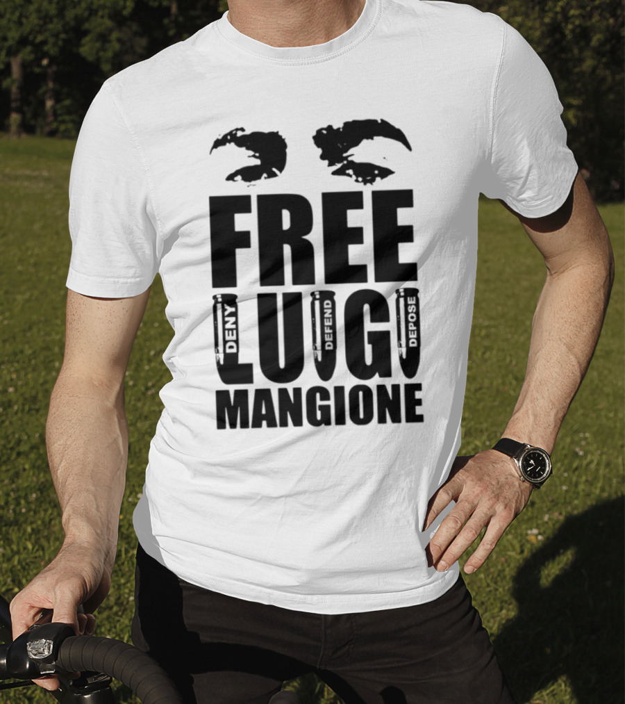 Free Luigi Mangione Crab Claws Deny Defend Depose T-Shirt