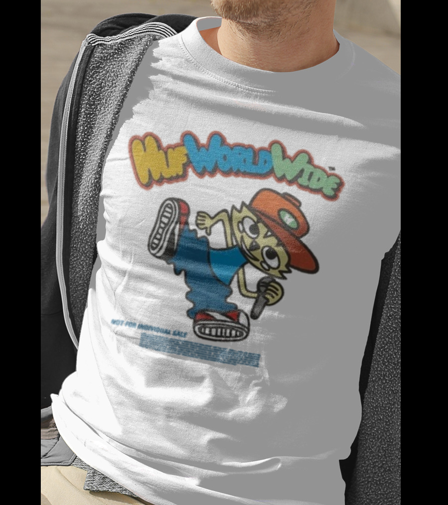 HUF Worldwide Chop Kick Block Character With Red Hat And Microphone T-Shirt