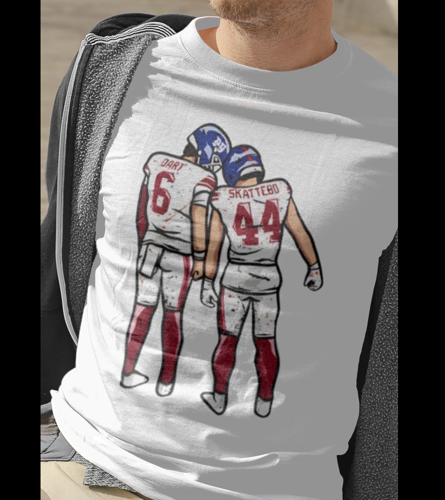 Jaxson Dart Cam Skattebo Number 6 44 New York Football Players Pose NFL Inspired T-Shirt