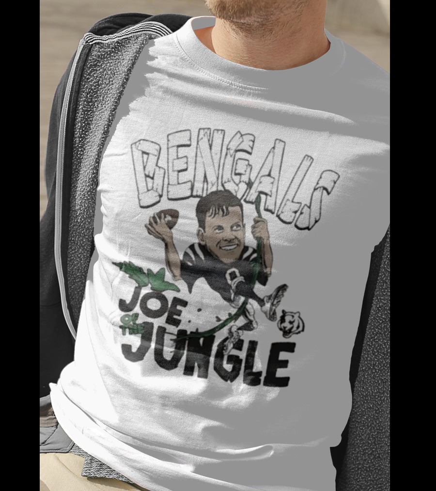 Bengals Joe Of The Jungle Caricature Football Player Artwork T-Shirt