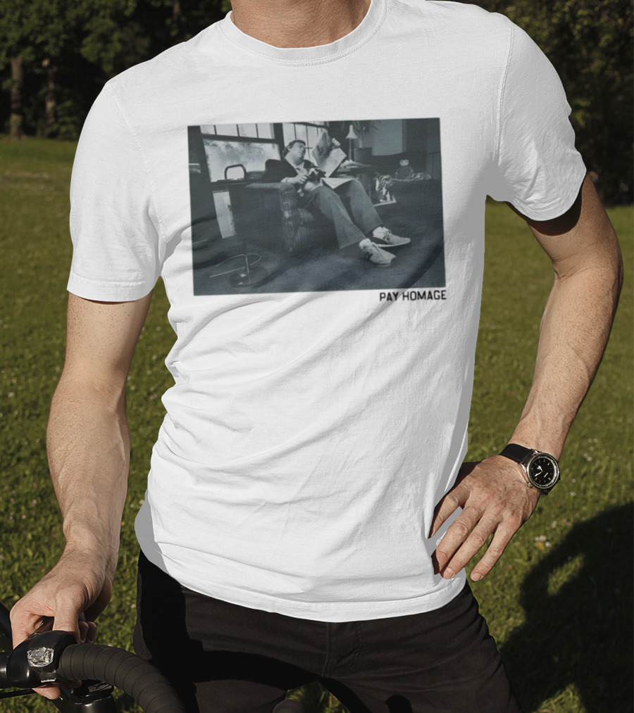 John Candy Relaxing In Comfy Chair Reading In Classic Setting T-Shirt