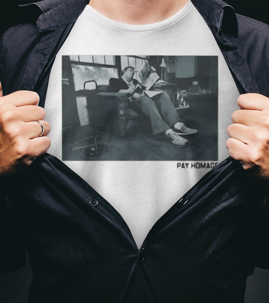 John Candy Relaxing In Comfy Chair Reading In Classic Setting T-Shirt