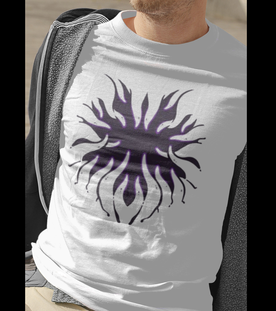 Kinetic Games Prestige IX Purple Abstract Flame Symbol T-Shirt