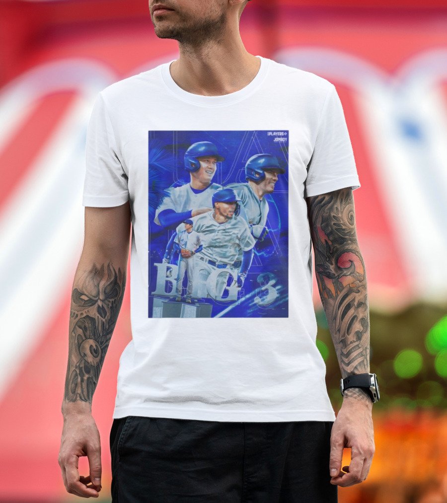 LA Big 3 IPlayers Jomboy Baseball Theme T-Shirt