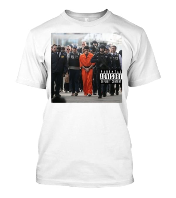 Luigi Mangione Helicopter Arrival With Police Explicit Content T-Shirt