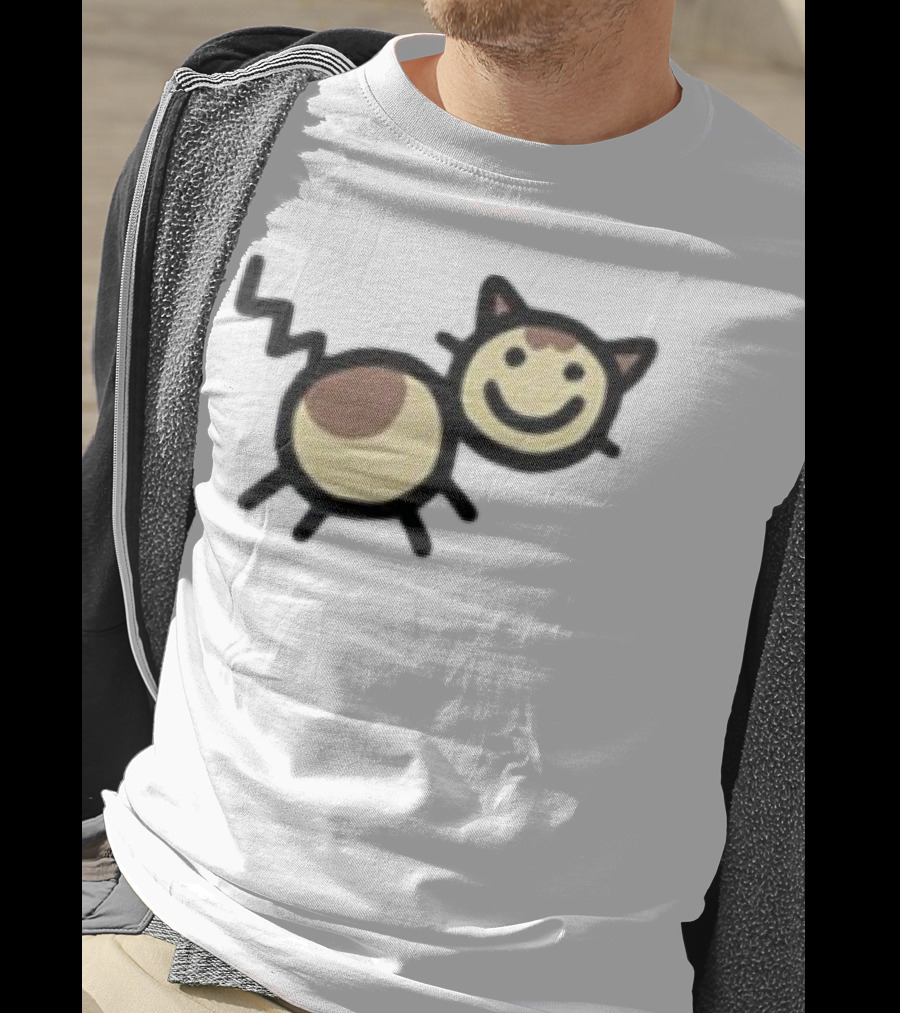 Mummyjoe Cheesepuff Happy Cow Cat Image T-Shirt