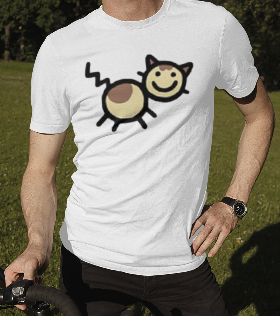 Mummyjoe Cheesepuff Happy Cow Cat Image T-Shirt