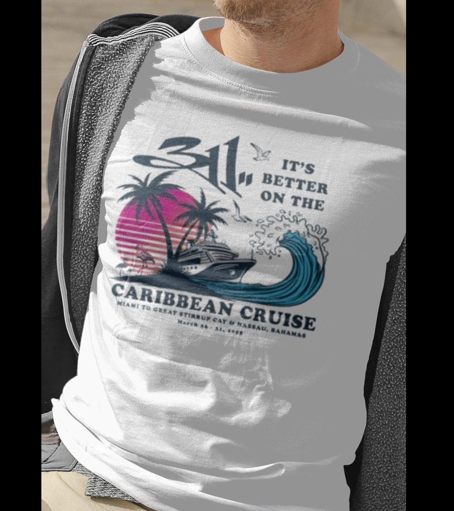 311 It's Better On The Caribbean Cruise Miami Great Stirrup Cay Nassau Bahamas Wave Tour 2023 T-Shirt