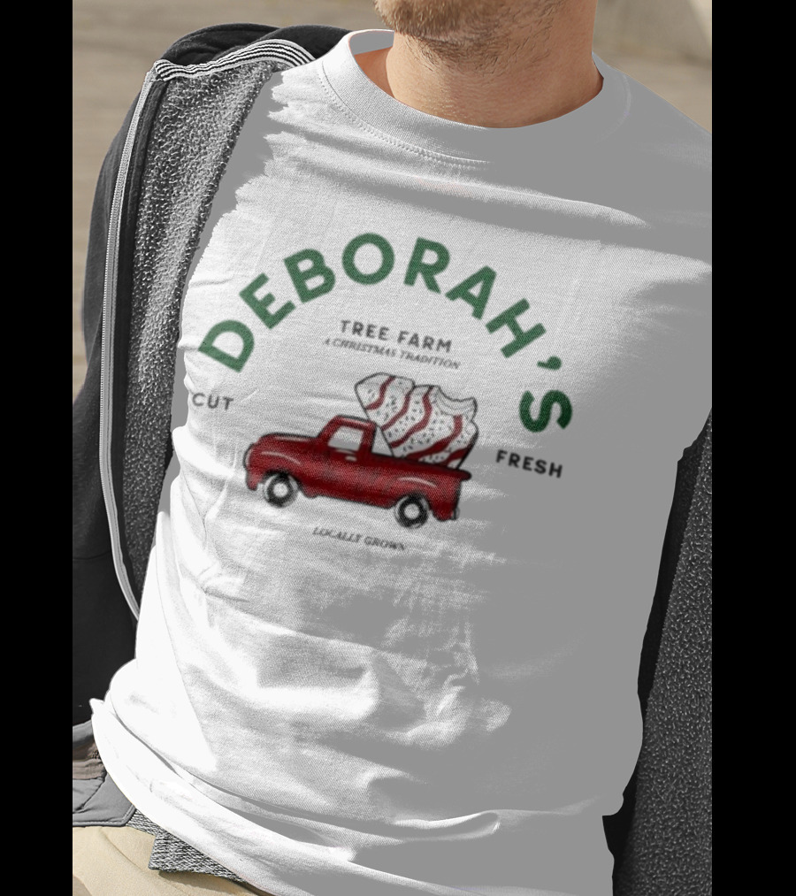 Deborah’s Tree Farm A Christmas Tradition Cut Fresh Locally Grown Holiday Truck T-Shirt