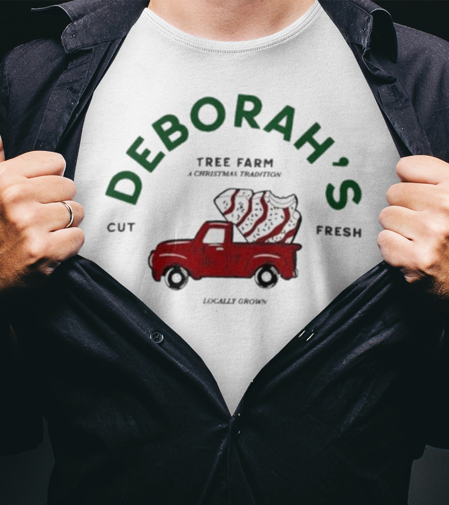 Deborah’s Tree Farm A Christmas Tradition Cut Fresh Locally Grown Holiday Truck T-Shirt