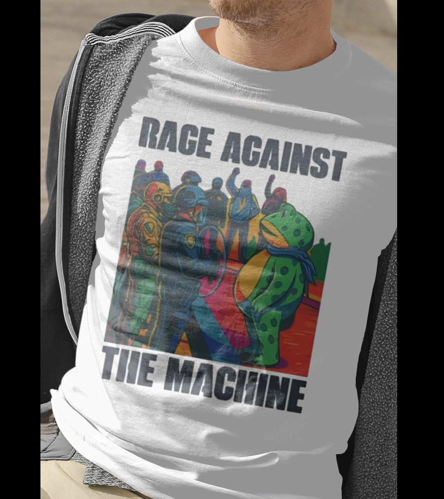 Rage Against The Machine Portland Frog Anti-ICE Protest Imagery T-Shirt