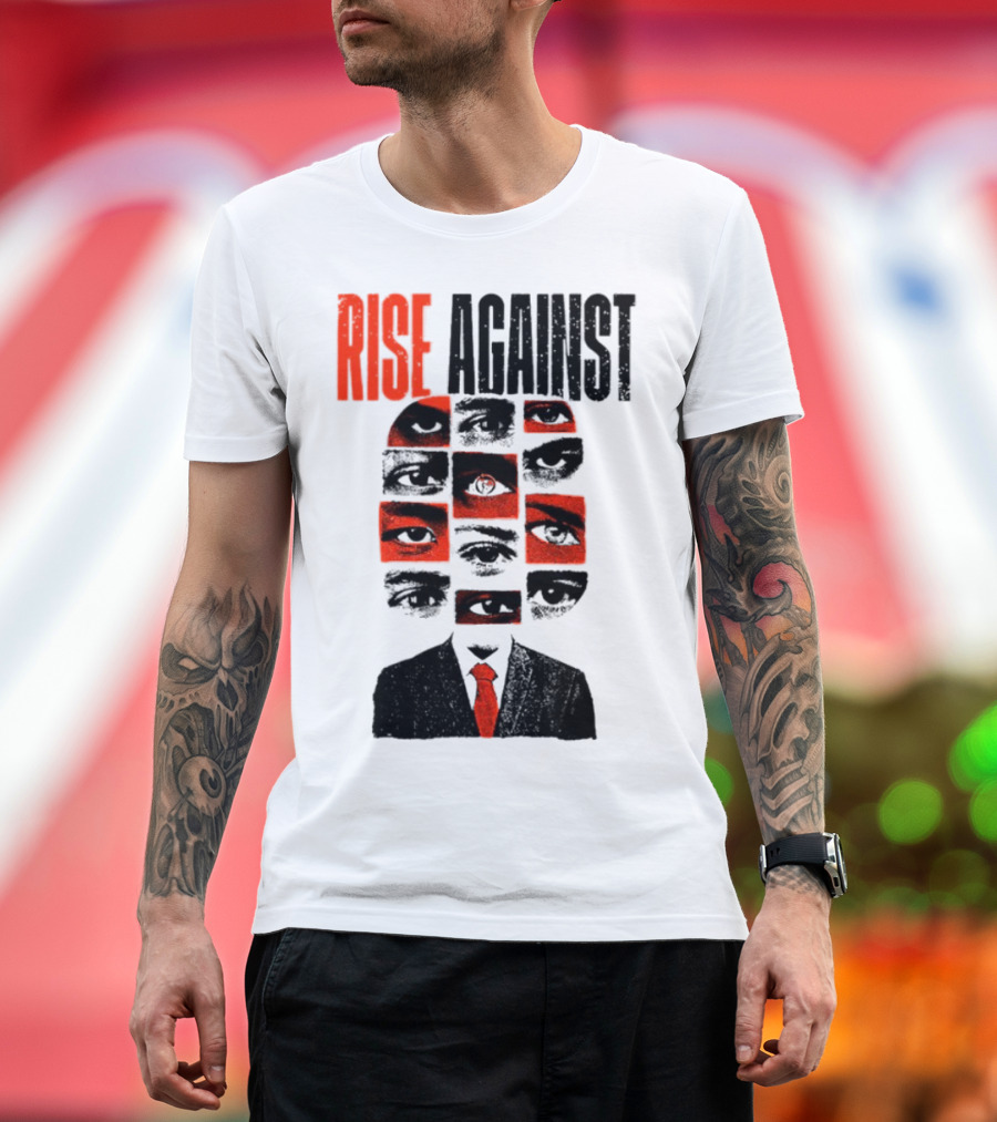 Rise Against Big Brother Surveillance Eyes Suit T-Shirt