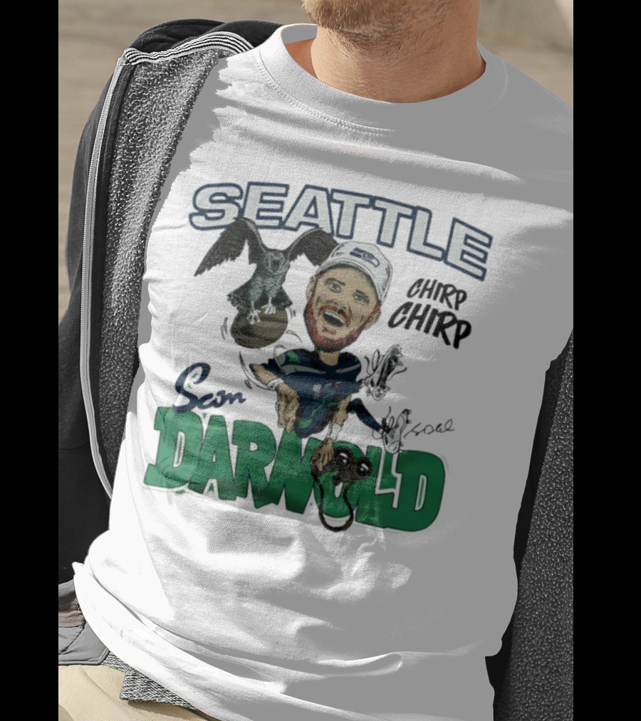 Seattle Seahawks Sam Darnold Chirp Chirp Signature T-Shirt