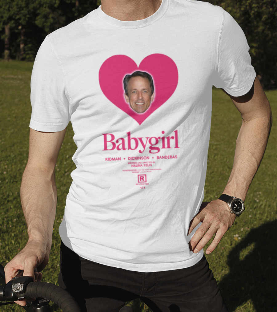 Seth Meyers Babygirl Heart Design T-Shirt