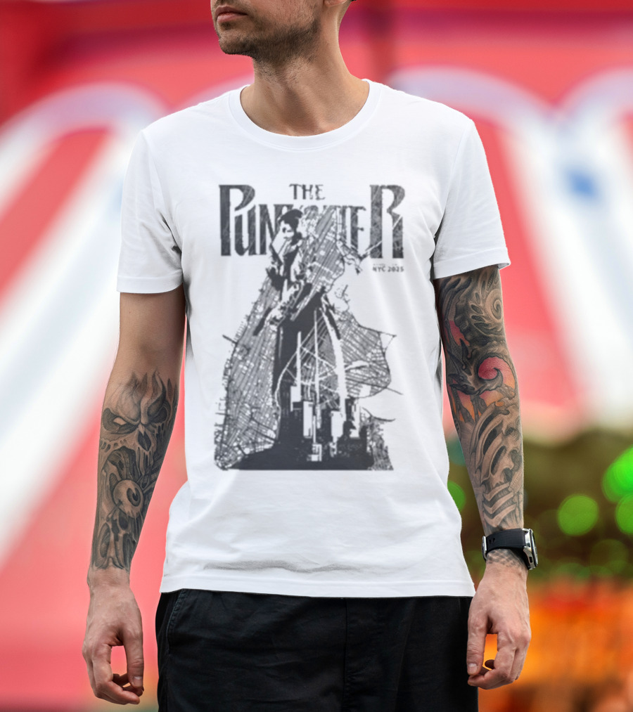 The Punisher NYC Marvel 2025 Stylized Character Illustration T-Shirt
