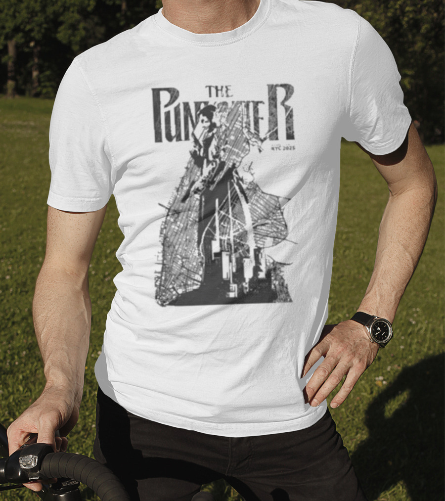 The Punisher NYC Marvel 2025 Stylized Character Illustration T-Shirt