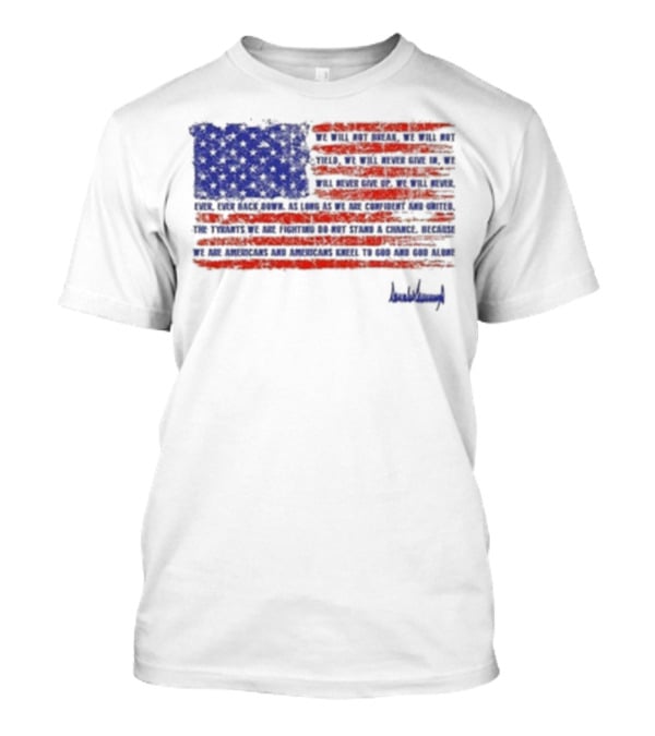 American Flag Trump Nation Proclamation Signed By Donald Trump T-Shirt
