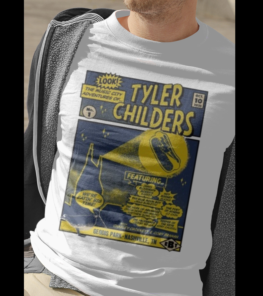 The Music City Adventures Of Tyler Childers Geodis Park Nashville TN October 10 2025 Featuring Charley Crockett Cory Branan T-Shirt