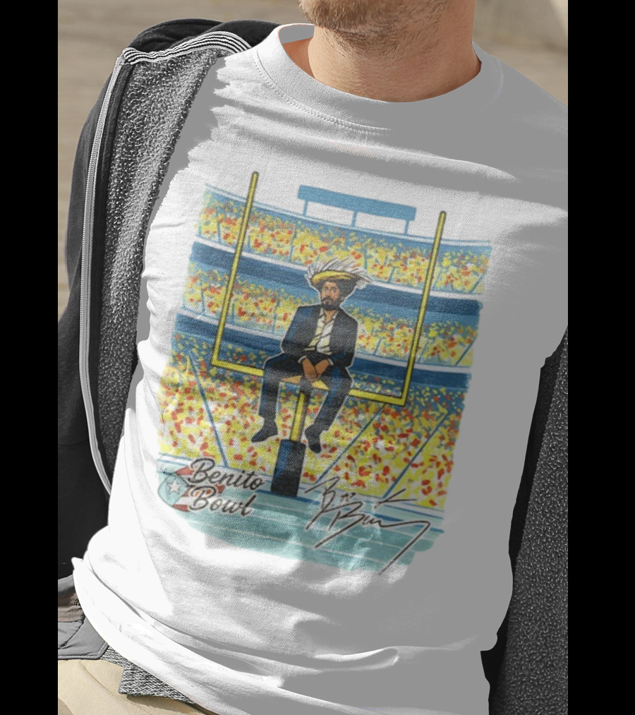 Bad Bunny Benito Bowl 2026 Super Bowl Signature Benito Bowl Stadium Scene T-Shirt