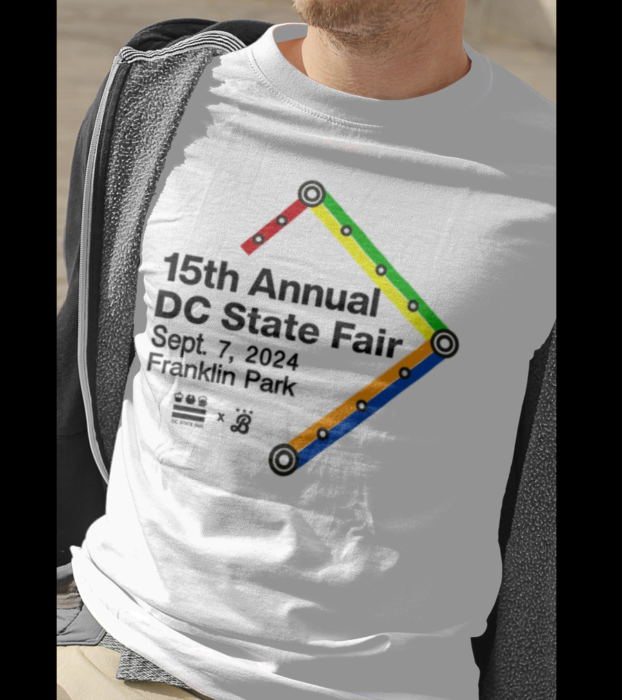 15th Annual DC State Fair Sept 7 2024 Franklin Park Metro Themed Design T-Shirt