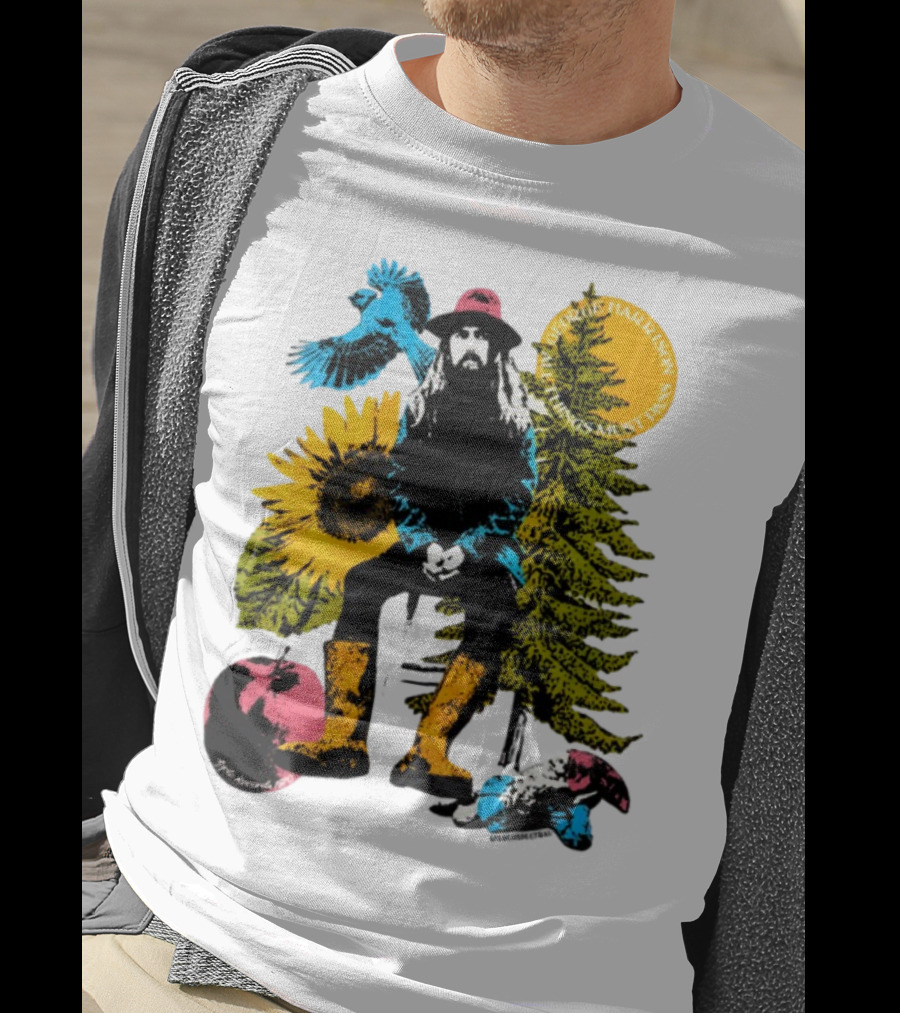 All Things Must Pass George Harrison Sunflower Tree Bird Apple T-Shirt
