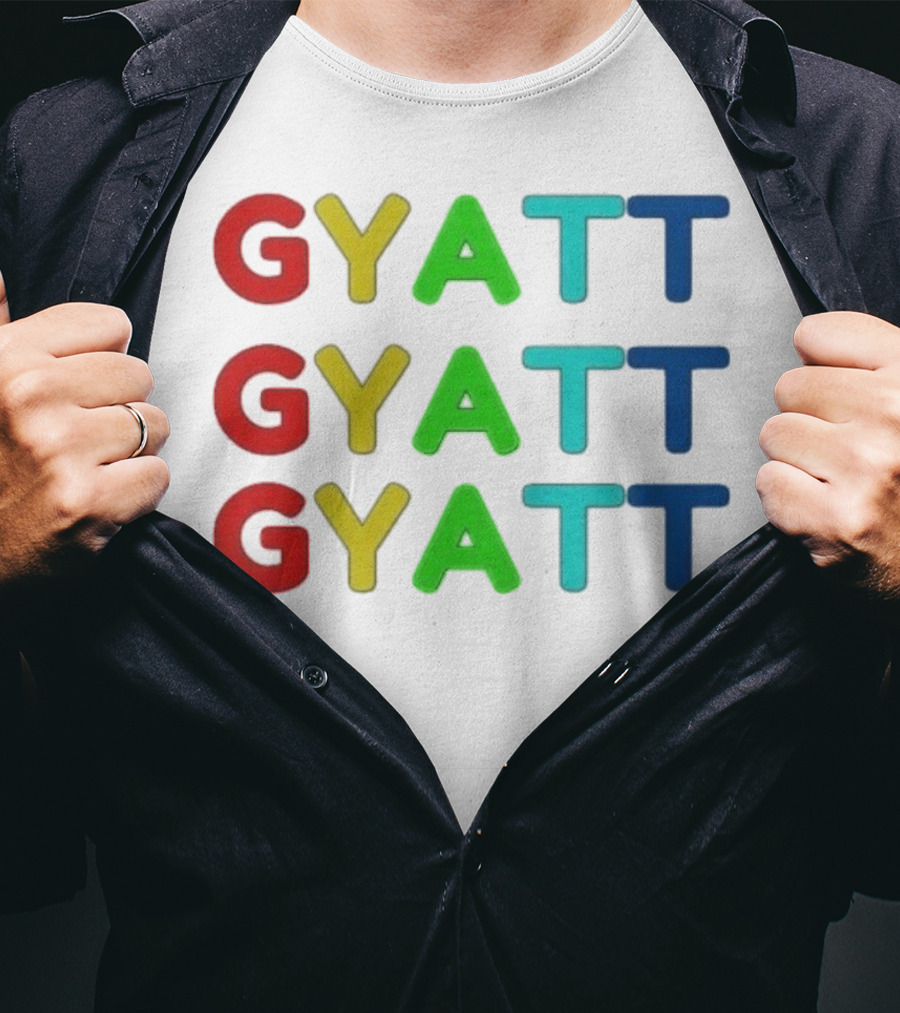 Benjixscarlett Gyatt Multicolor T-Shirt