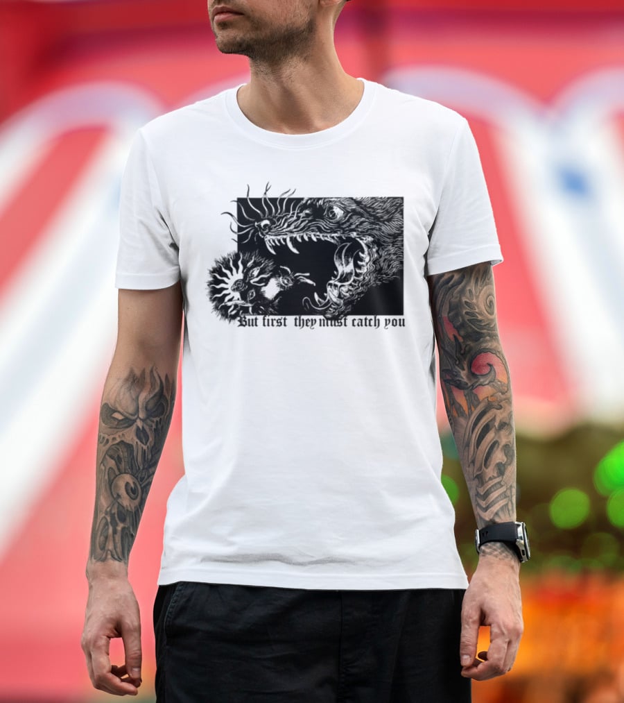 But First They Must Catch You Rabbit And Wolf Artful Chase T-Shirt