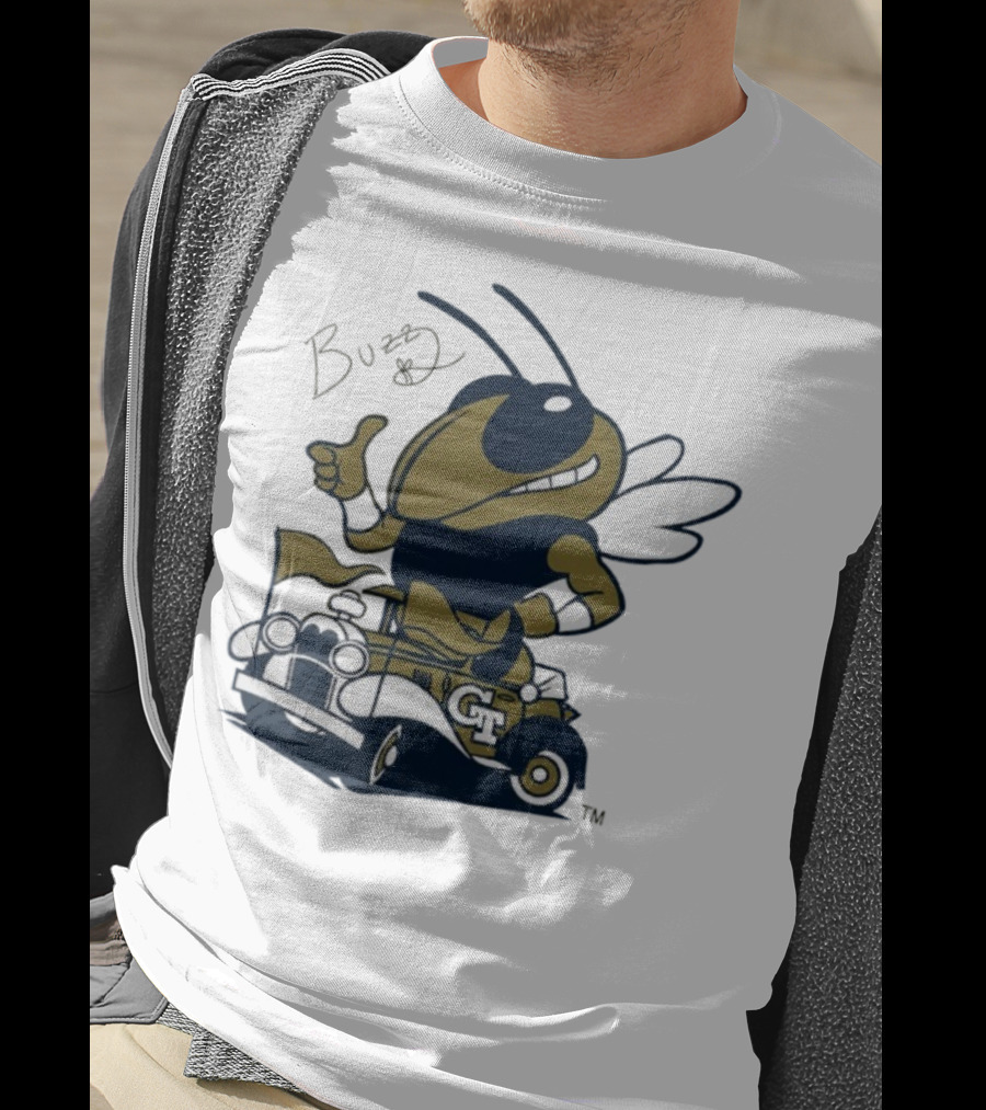 Buzz Georgia Tech Yellow Jacket GT Vintage Car Icon T-Shirt