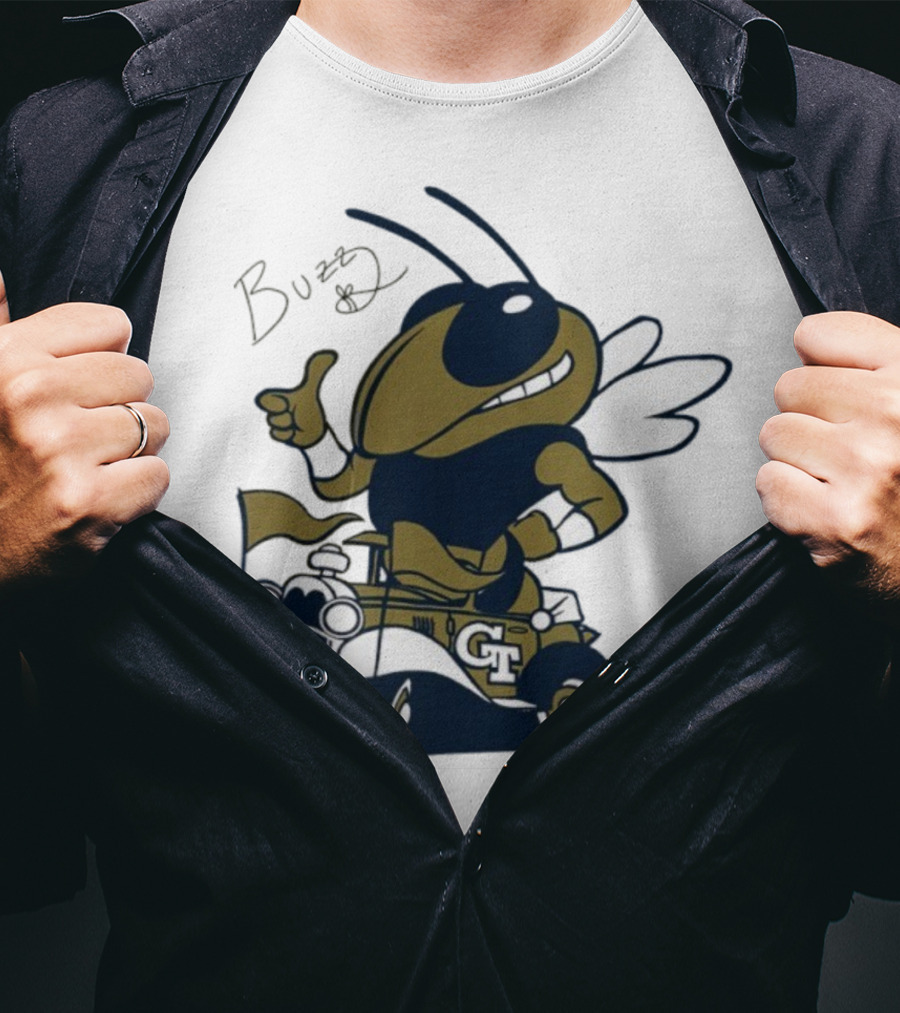 Buzz Georgia Tech Yellow Jacket GT Vintage Car Icon T-Shirt