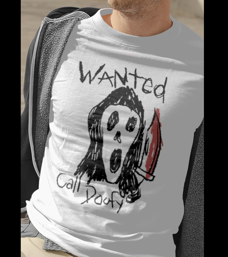 Wanted Call Doofy Scary Mask Knife T-Shirt