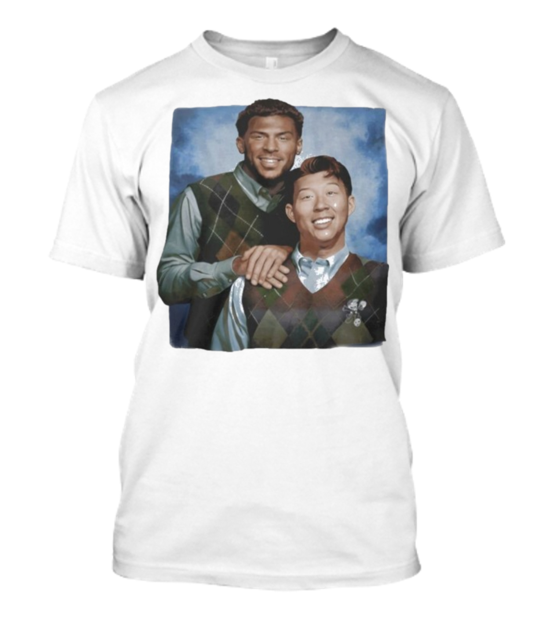 Denis Bouanga And Son Heung Min Los Angeles FC Step Brothers Vintage Style Comedy Parody Design T-Shirt