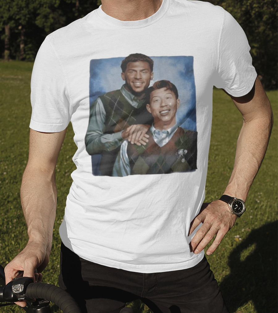 Denis Bouanga And Son Heung Min Los Angeles FC Step Brothers Vintage Style Comedy Parody Design T-Shirt