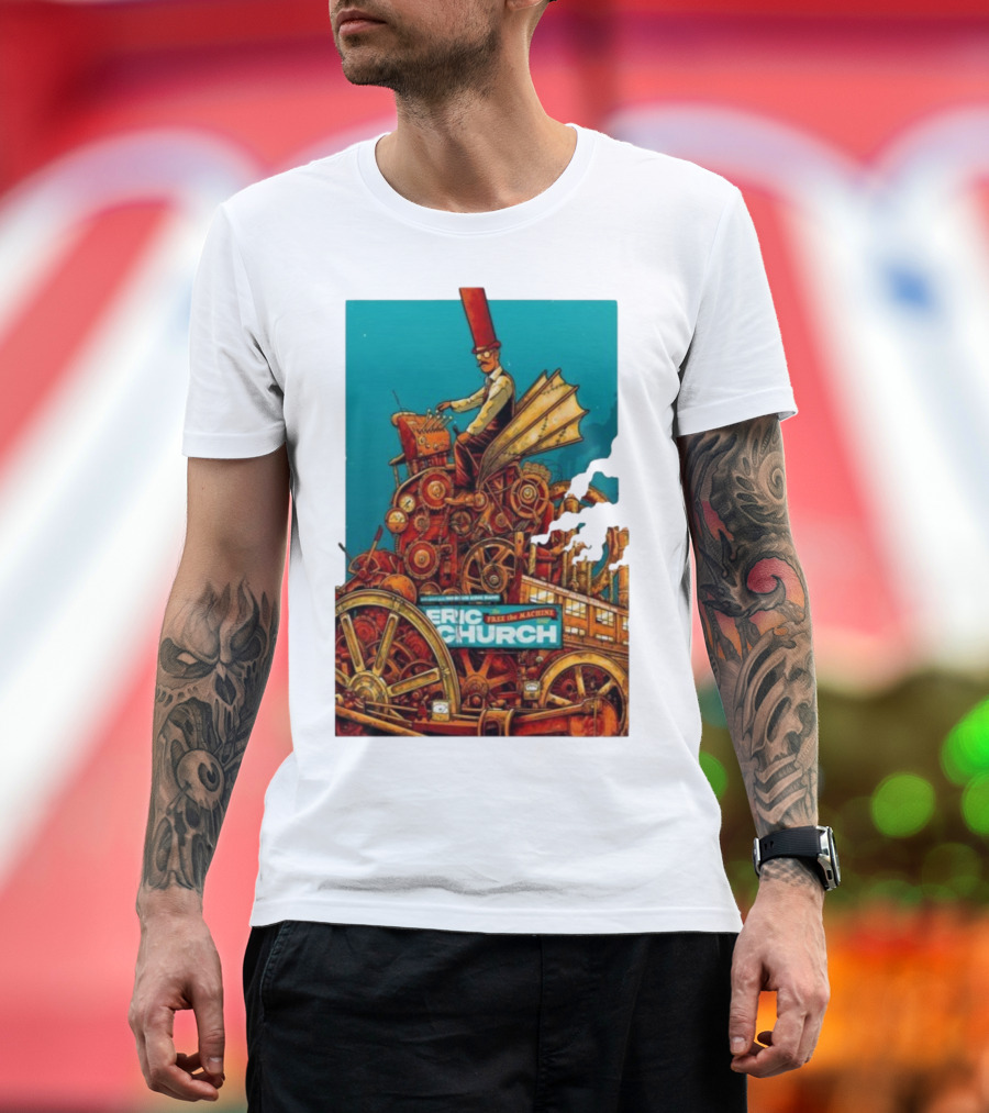 Eric Church The Outsiders Revival Tour Grand Rapids Oct 10 2025 Take The Machine T-Shirt