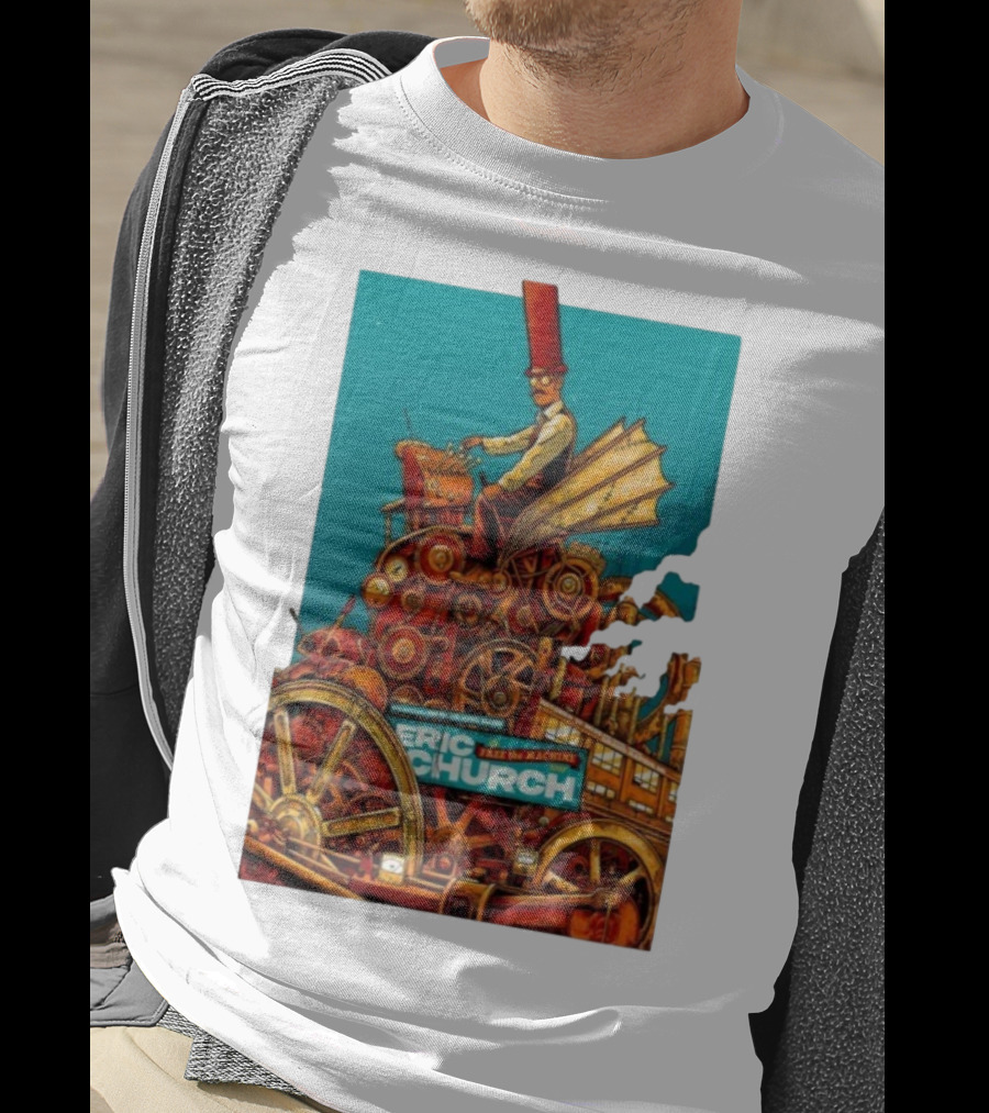 Eric Church The Outsiders Revival Tour Grand Rapids Oct 10 2025 Take The Machine T-Shirt