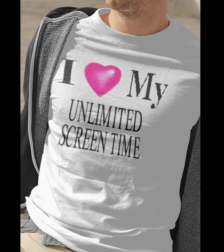 I Love My Unlimited Screen Time Heart T-Shirt