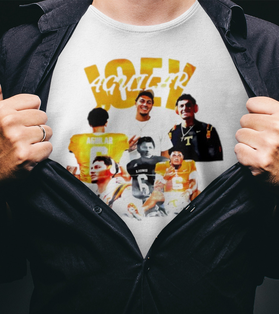 Joey Aguilar Tennessee Volunteers Football Lions Number 6 T-Shirt