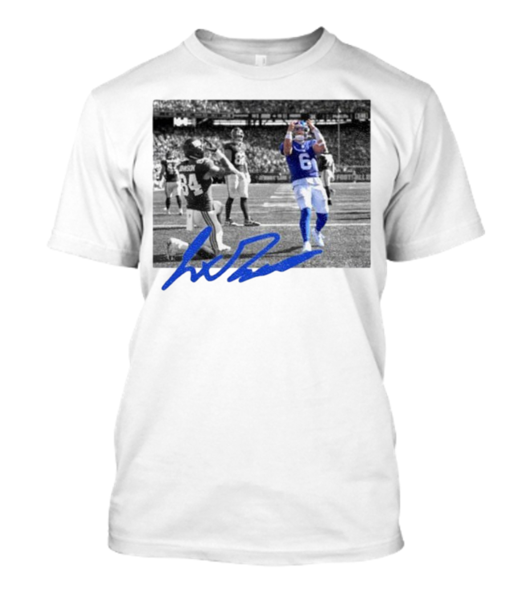 Jaxson Dart Touchdown Celebration New York Football Fan 84 Signature T-Shirt