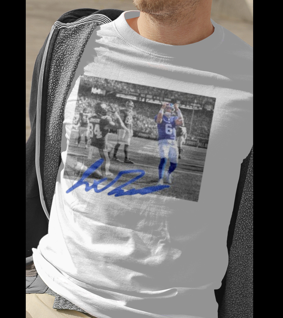 Jaxson Dart Touchdown Celebration New York Football Fan 84 Signature T-Shirt