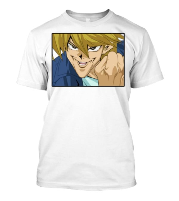 Joey Wheeler Anime Character Fist Pump Enthusiastic Expression T-Shirt