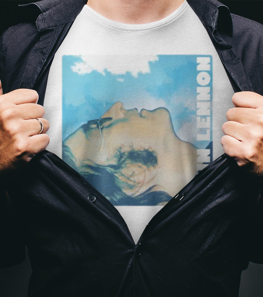 John Lennon Skyward Watercolor Portrait T-Shirt