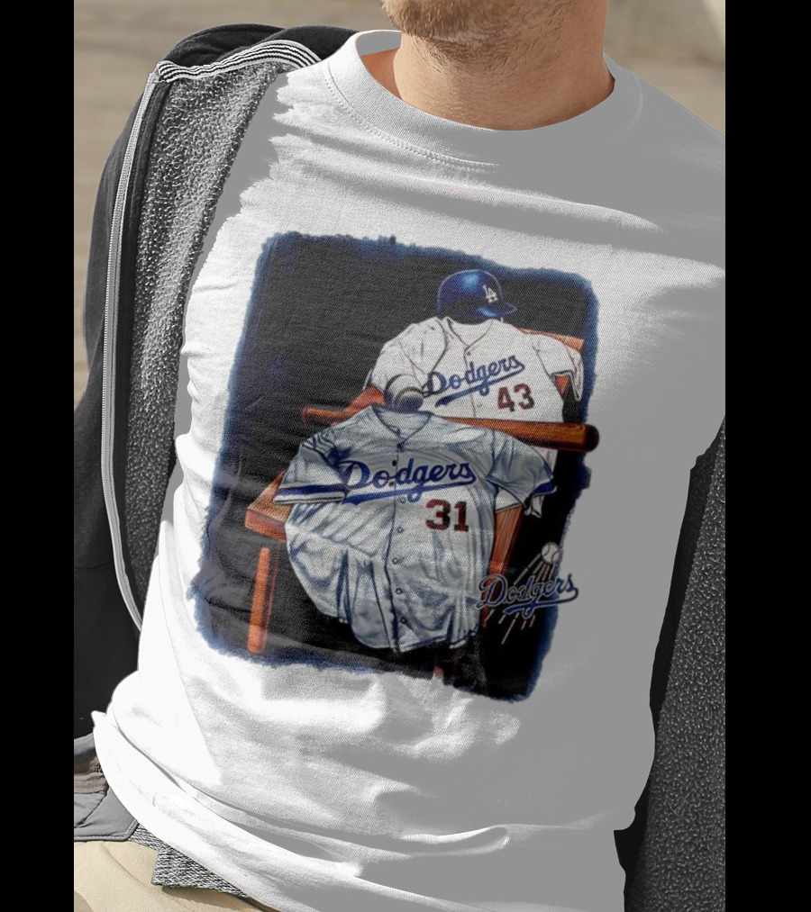 Los Angeles Dodgers 31 And 43 Baseball Jersey Vintage Collection T-Shirt