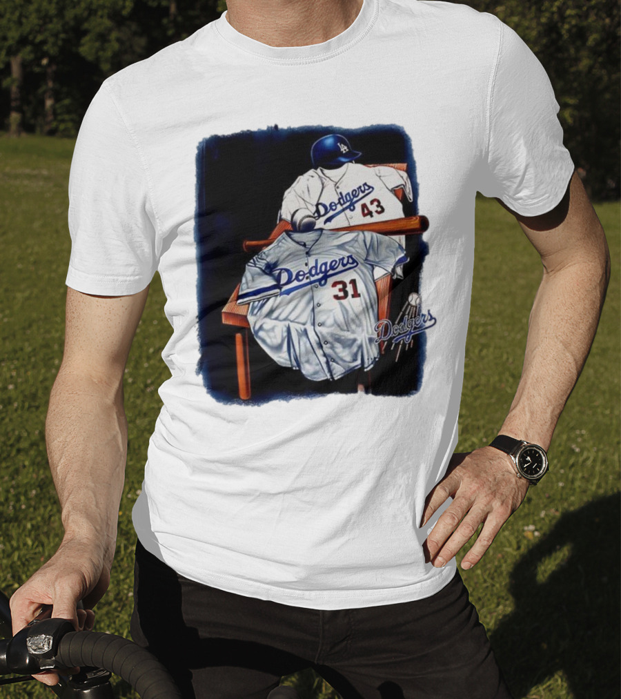 Los Angeles Dodgers 31 And 43 Baseball Jersey Vintage Collection T-Shirt